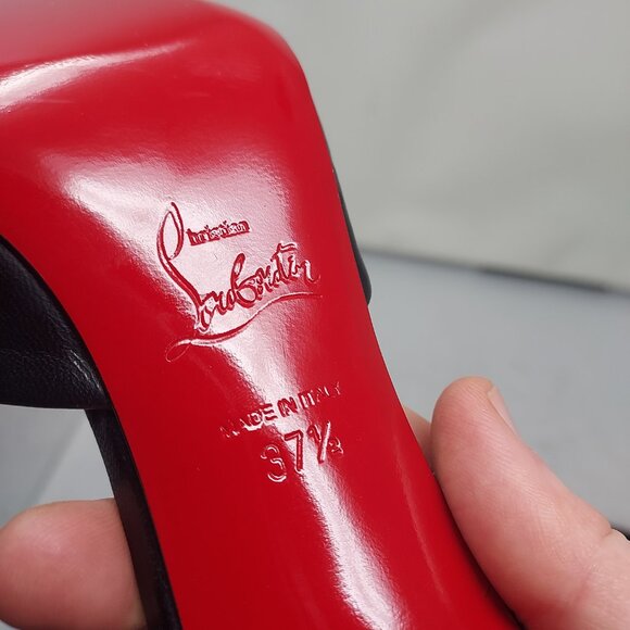 CHRISTIAN LOUBOUTIN Me Dolly Smooth Leather Black Mule Sandal - Picture 4 of 14